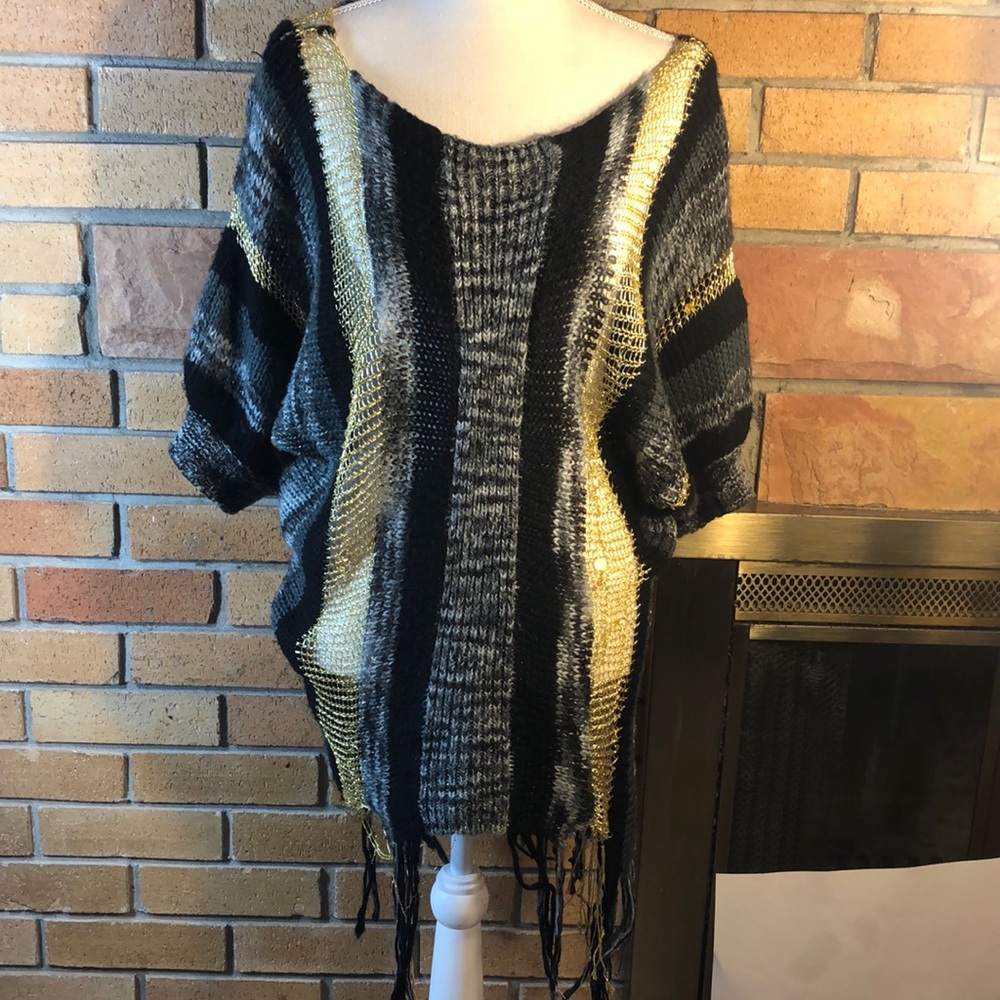 Poncho slouch tunic sweater